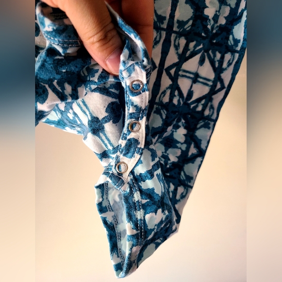 Shibori  shortie romper 💙🩵🤍 - Picture 3 of 6